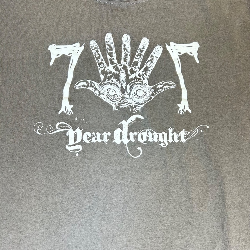 7 Year Drought Band Tee Gildan‎ Heavy Cotton Graphic Tshirt XL Gray